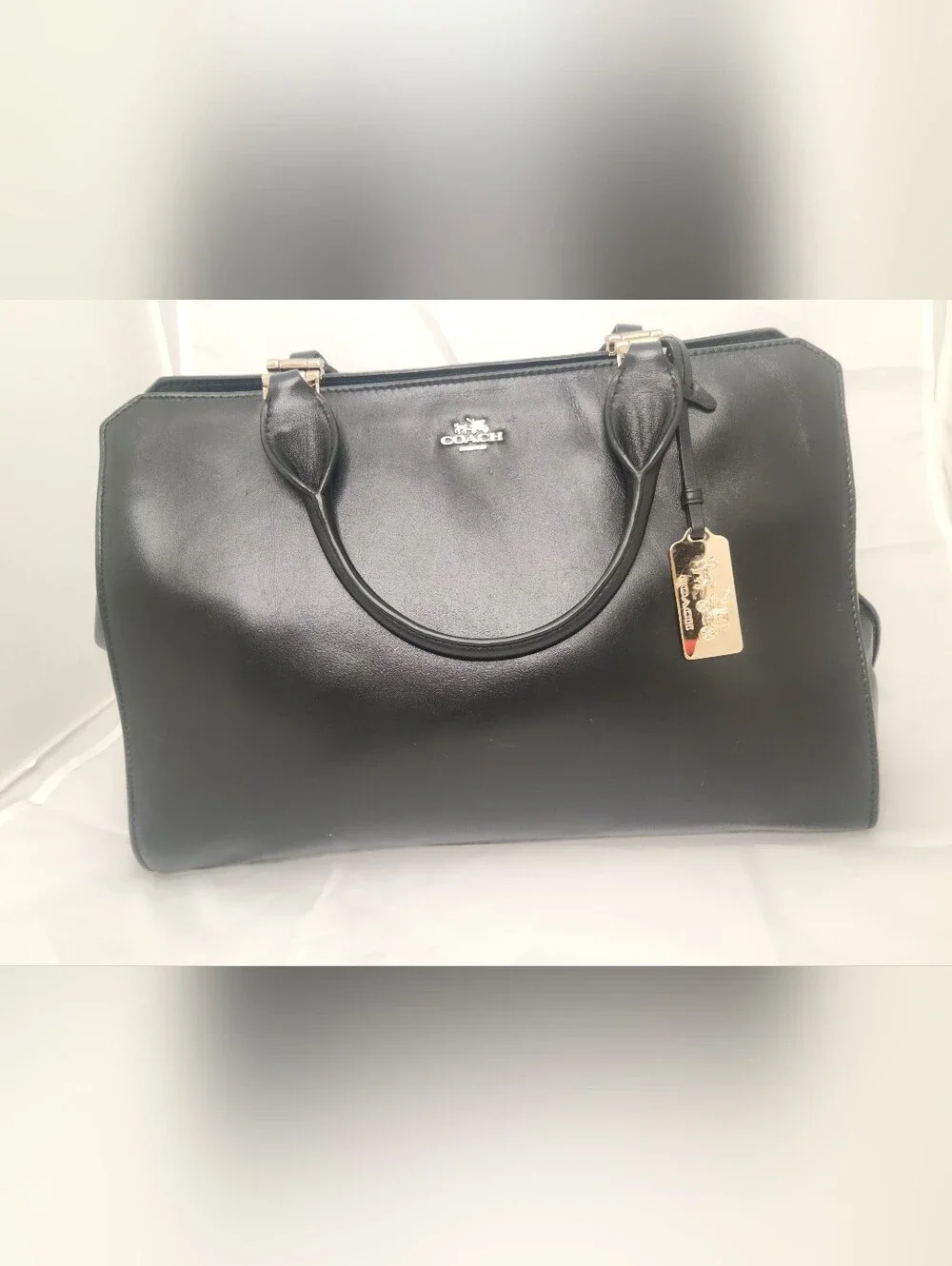 Coach Vintage Margot Carryall Large Black Leather Satchel GORGEOUS INTERIOR!!!!!